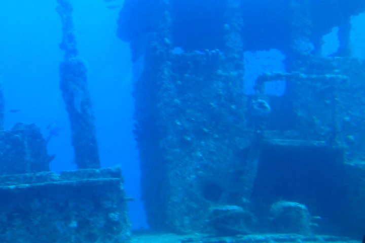 a large ship in the water